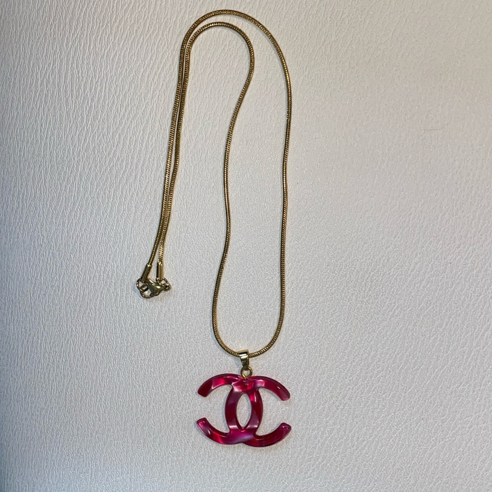 Cc Charm With Unbranded Stainless Steel Chain Preowned